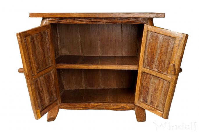 Rustikale Kommode mit 2 Türen ~ BALIN ~ 72 cm - Vintage Teakholzschrank