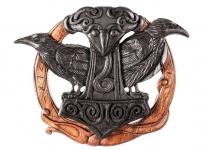 WINDALF Vikings Wand Deko HUGIN & MUNIN 23 cm Raben mit Runen & Thorshammer Handarbeit aus Holz WINDALF Vikings Wand Deko HUGIN & MUNIN 23 cm Raben mit Runen & Thorshammer Handarbeit aus Holz - Windalf.de