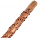WINDALF Elfen Wanderstab AYLA 150 cm  Fairy Eichenlaub Ornamente Handarbeit aus Holz - Windalf.de
