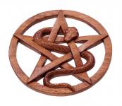 WINDALF Pentagramm & Schlangen Wandrelief PENTARA Ø 23 cm Schutz& Heil Holzbild Handarbeit WINDALF Pentagramm & Schlangen Wandrelief PENTARA Ø 23 cm Schutz& Heil Holzbild Handarbeit - Windalf.de