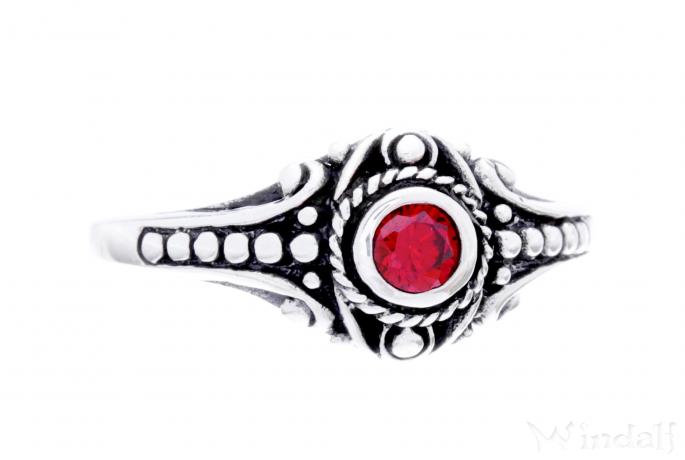 WINDALF Damen Silberring AMARA 8 mm Wikinger Schmuck Ring Roter Granat Silber WINDALF Damen Silberring AMARA 8 mm Wikinger Schmuck Ring Roter Granat Silber - Windalf.de