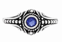WINDALF Damen Silberring AMARA 8 mm Wikinger Schmuck Ring Saphir Silber - Windalf.de
