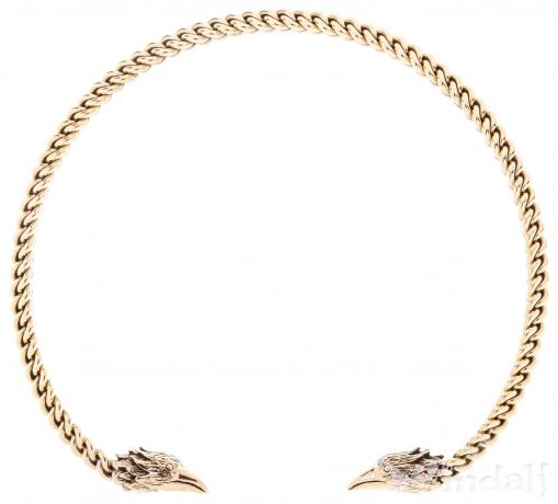 WINDALF Männer Torques RAVON Ø 14 cm Wikinger Halsschmuck Odins Raben Schmuck Handarbeit Bronze - Windalf.de