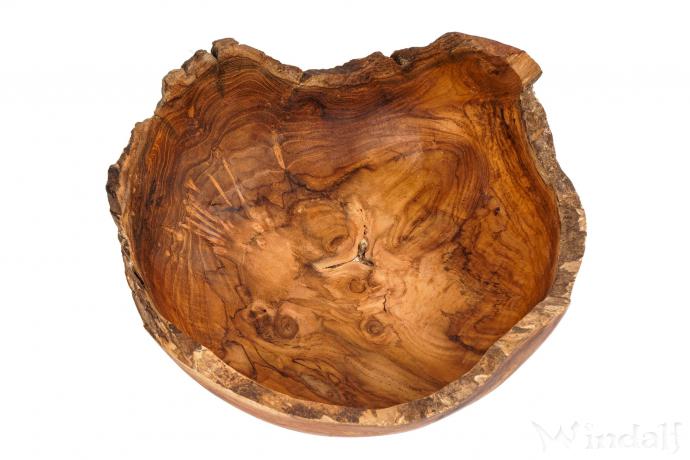 WINDALF Große Urige Obstschale BELLINA Ø 30 cm Naturschale Handarbeit Wurzel-Holz - Windalf.de