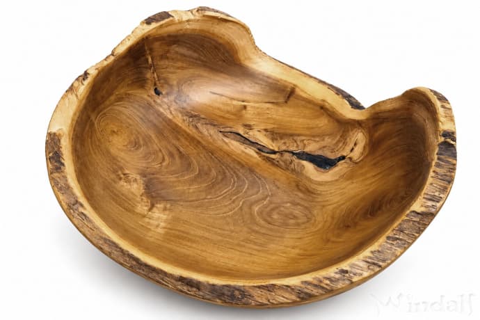WINDALF Gro&szlig;e Urige Obstschale BELLINA &Oslash; 30 cm 2. Wahl Naturschale Handarbeit Wurzel-Holz - Windalf.de