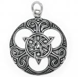 WINDALF Nordischer Schmuck Anhänger BALDIRA Ø 3.6 cm Triade Keltische Knoten Celtic-Schmuck Silber - Windalf.de