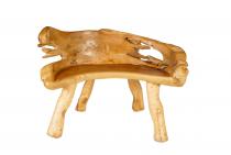 WINDALF Rustikale Sitzbank ELENOIR 110 cm Natur Küchenbank Handarbeit Wurzelholz - Windalf.de