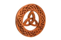 WINDALF Wandrelief RIGANI Ø 22 cm Triade Keltische Hochzeit Wandbild Handarbeit Holz - Windalf.de