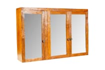 WINDALF Rustikaler Allibert FINARFIN 120 cm Spiegelschrank Unikat Handarbeit aus recyceltem Teakholz - Windalf.de