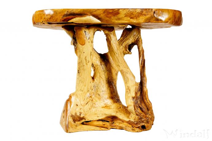 WINDALF Hoher Rustikaler Natur Teaktisch ROONY Sonnwend 84 cm Gartentisch Kaffeetisch UNIKAT  Handarbeit Wurzelholz WINDALF Hoher Rustikaler Natur Teaktisch ROONY Sonnwend 84 cm Gartentisch Kaffeetisch UNIKAT  Handarbeit Wurzelholz - Windalf.de