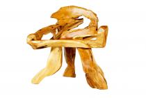 WINDALF Natur Holzbank TAR-ALDARION 84 cm Rustikale Sitzbank Handarbeit aus Wurzelholz - Windalf.de