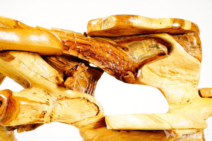 WINDALF Rustikale Adler Blumenbank ARAZ 130 cm Natur Pflanzentreppe mit