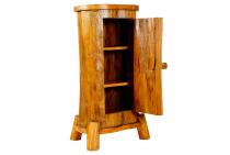 WINDALF Rustikaler Baumstamm Schrank ARTHAD 101 cm Natur Stehtisch Handarbeit aus Teakholz WINDALF Rustikaler Baumstamm Schrank ARTHAD 101 cm Natur Stehtisch Handarbeit aus Teakholz - Windalf.de
