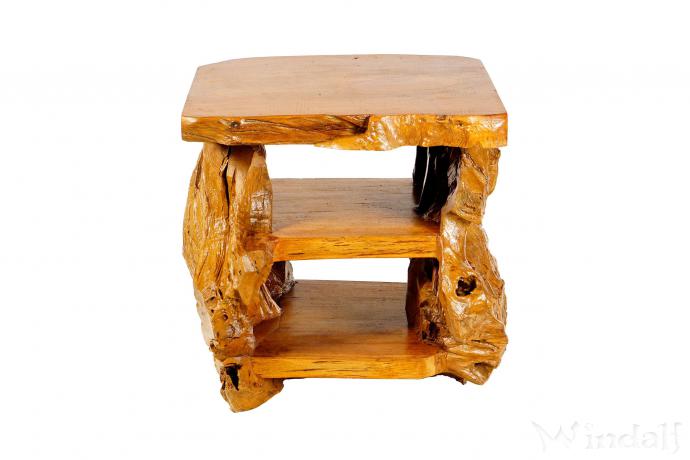 WINDALF Rustikaler Beistelltisch ELIZA 51 cm Nachttisch Abstelltisch Handarbeit aus Wurzelholz WINDALF Rustikaler Beistelltisch ELIZA 51 cm Nachttisch Abstelltisch Handarbeit aus Wurzelholz - Windalf.de
