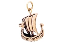 WINDALF Schmuck Anhänger NIAN 2.5 cm Wikingerschiff mit Drachenkopf Bronze - Windalf.de