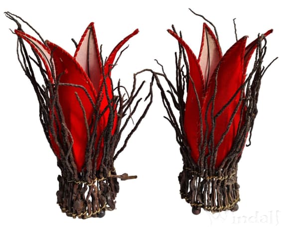 2er Romantisches Nachttischlampen Set ~ KARLA ~ Ohne Fassung - Tischlampe - Windalf.de