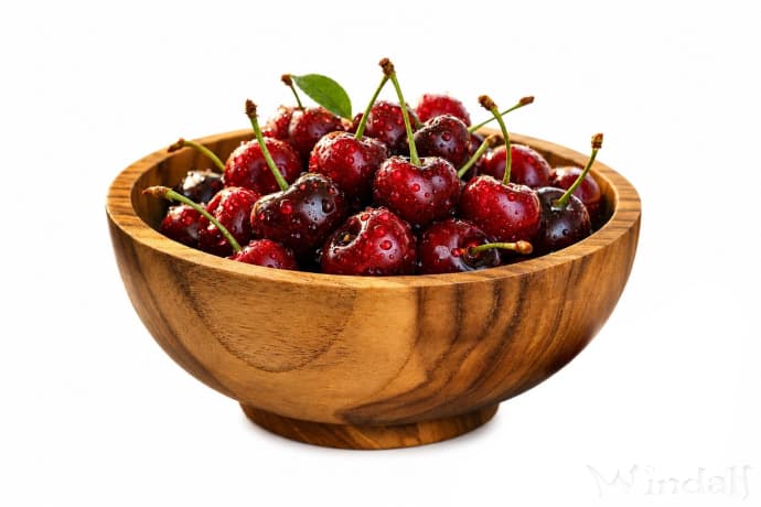 WINDALF Gro&szlig;e Natur Teakholzschale SANJA &Oslash; 20 cm Robuste Salatschale & Obstschale Handarbeit aus Teakholz - Windalf.de