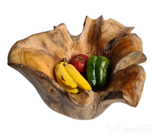 WINDALF Rustikale Holzschale RONA Ø 36 cm Dekoschale Geschenkkorb Handarbeit aus Wurzelholz WINDALF Rustikale Holzschale RONA Ø 36 cm Dekoschale Geschenkkorb Handarbeit aus Wurzelholz - Windalf.de