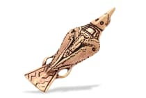 WINDALF Schmuck Anhänger HUGIN Rabe Odins 4.5 cm Wikingerschmuck Vintage Bronze - Windalf.de