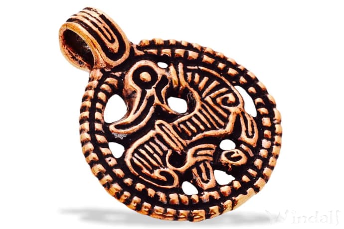 WINDALF Schmuck Anhänger ALRUN 3 cm Viking Anderswelt Vintage Bronze - Windalf.de