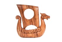 WINDALF Viking Trinkhornständer NORCAN 17 cm Drachenschiff Rechts schauend Handarbeit aus Holz WINDALF Viking Trinkhornständer NORCAN 17 cm Drachenschiff Rechts schauend Handarbeit aus Holz - Windalf.de