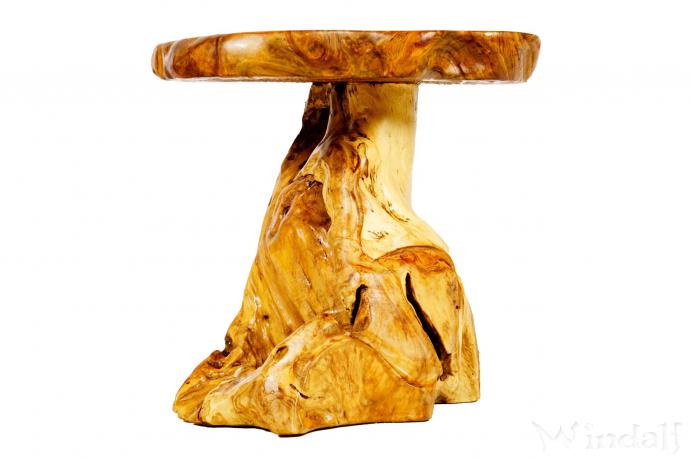 WINDALF Natur Beistelltisch BERRY 52 cm Eleganter Abstelltisch Handarbeit aus Wurzelholz - Windalf.de