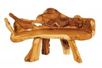 WINDALF Rustikale Sitzbank mit Drachen SMAUCK 134 cm Drachen Winter-Garten Holzbank Handarbeit aus Wurzelholz WINDALF Rustikale Sitzbank mit Drachen SMAUCK 134 cm Drachen Winter-Garten Holzbank Handarbeit aus Wurzelholz - Windalf.de