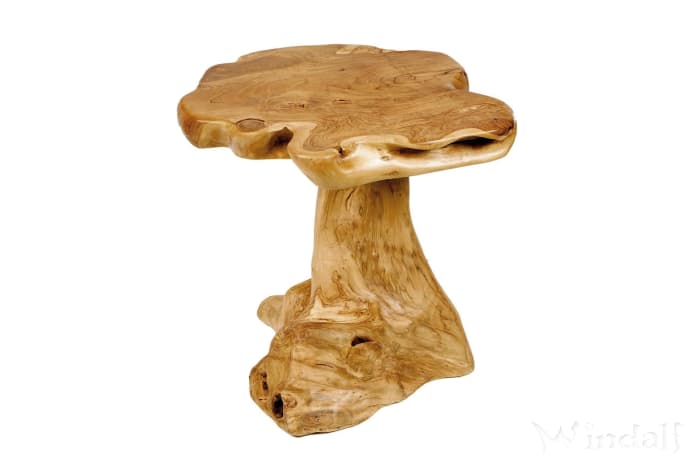 WINDALF Rustikaler Beistelltisch VANA TARA 53 cm Teaktisch Handarbeit aus Wurzelholz - Windalf.de