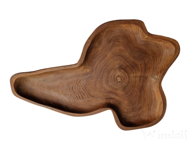 Große Catering Platte LIZA ca. 55 cm 2. Wahl Artikel Buffet Holzschale Handarbeit Wurzelholz - Windalf.de