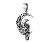 WINDALF Wikinger Anhänger ZORRO 3.2 cm Wikinger Rabe mit keltischen Knoten Silber WINDALF Wikinger Anhänger ZORRO 3.2 cm Wikinger Rabe mit keltischen Knoten Silber - Windalf.de