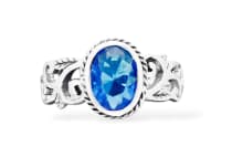 WINDALF Damen Ring HOPE  10 mm Leuchtender Topas Ornamentik Schmuck Silber - Windalf.de