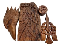 4er Holzdeko Set ~ TARA ~ Holzbilder - 2. Wahl Artikel - Handarbeit aus Holz - Windalf.de