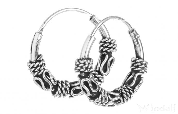 WINDALF Vikings Ohrringe AMIKA Ø 12 mm Zarte Creolen Handarbeit Silber - Windalf.de