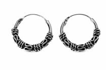 WINDALF Vikings Ohrringe AMIKA &Oslash; 12 mm Zarte Creolen Handarbeit Silber - Windalf.de