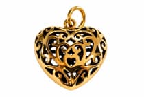 WINDALF Schmuck Anh&auml;nger HEART 2.3 cm Herz Amulett Bronze - Windalf.de