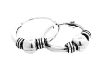 WINDALF Kleine Creolen LENNY 10 mm Ohrringe mit Kugel Nasenschmuck Silber - Windalf.de