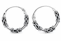 WINDALF Vintage Silbercreolen FINA &Oslash; 13 mm Kleine Wikinger Ohrringe Handarbeit Silber - Windalf.de