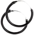 WINDALF Schwarze Gothic Creolen BLACK 12 mm Ohrringe Handarbeit Silber - Windalf.de