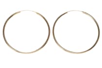 WINDALF Gro&szlig;e Vergoldete Creolen SVANA 55 mm Klassisches Design Ohrringe Silber - Windalf.de