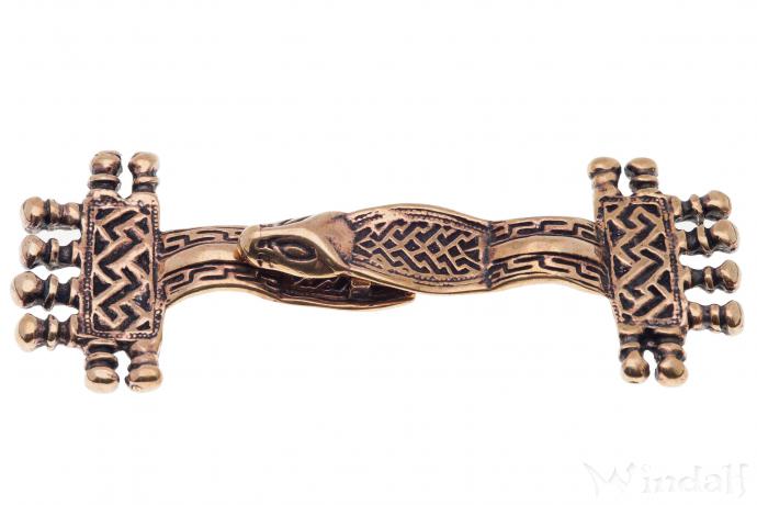 WINDALF Wikinger Gewandschmuck AUDUN 10.2 cm Dragons Mittelalter-Schmuck Vintage Bronze WINDALF Wikinger Gewandschmuck AUDUN 10.2 cm Dragons Mittelalter-Schmuck Vintage Bronze - Windalf.de