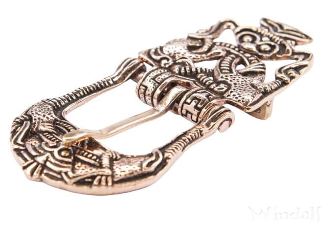 WINDALF Wikinger Gürtelschnalle VIKING 10 cm Vikings Gürtelschließe Vintage Bronze WINDALF Wikinger Gürtelschnalle VIKING 10 cm Vikings Gürtelschließe Vintage Bronze - Windalf.de