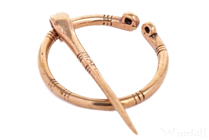 WINDALF Mittelalter Fibel THOINA Ø 2.3 cm Vikings Tuchnadel Anstecknadel Bronze - Windalf.de
