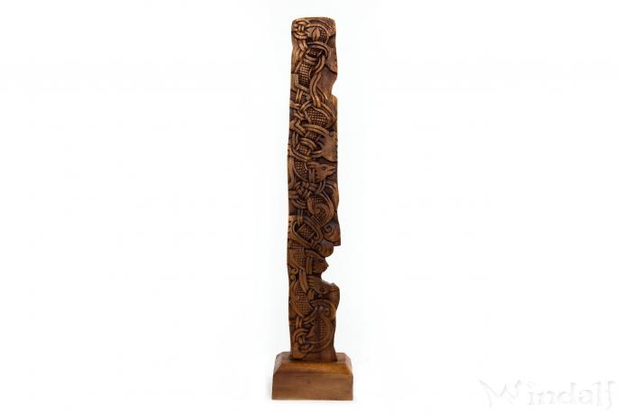 WINDALF Wikinger Stele VIKINGS 64 cm Wikinger Drachen Handgearbeitet